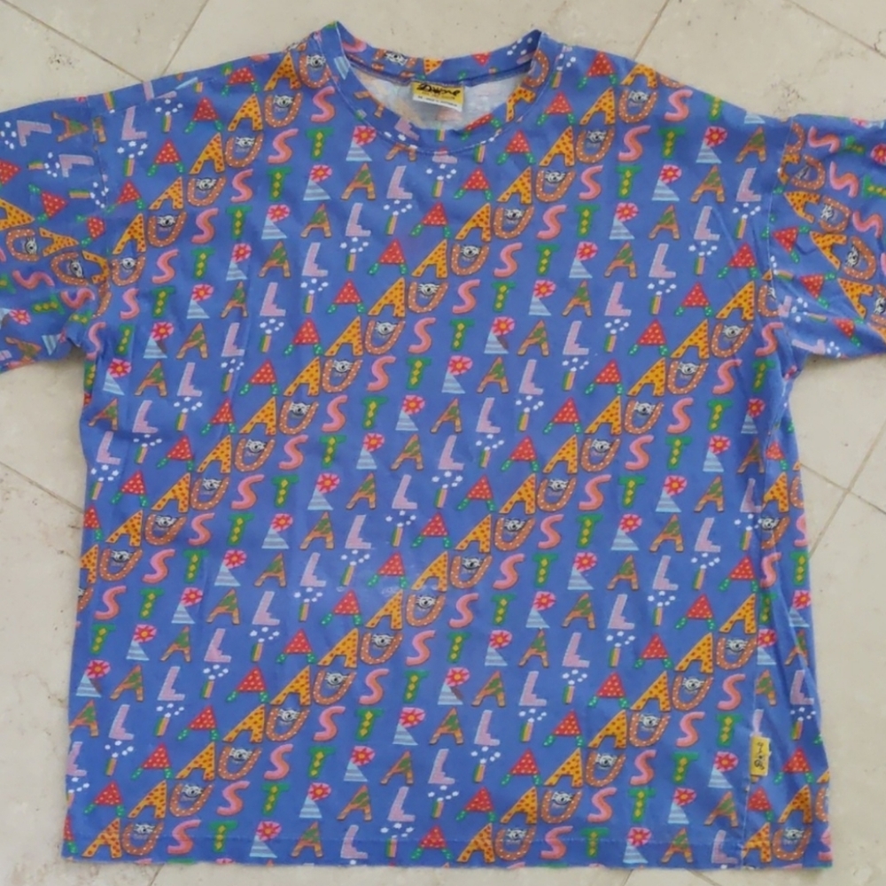 Ken Done Vintage Art and Design Colorful Australia Koala T-shirt M